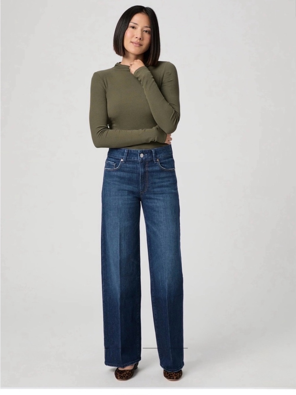 PAIGE Sasha High Waist Wide Leg Jeans Petite size 30